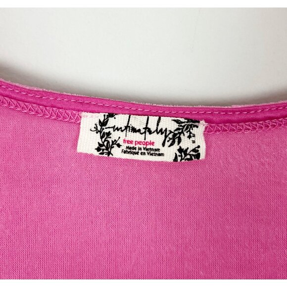 Intimately Free People Pink Velvet Bodysuit Top Size Medium Women's - Picture 4 of 4